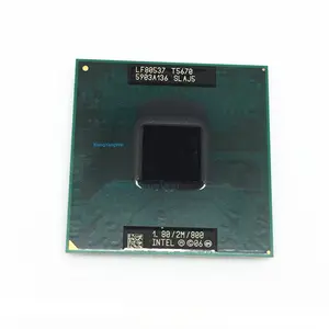 T5670 Cpu Cho Intel Core 2 Duo T5670 Máy Tính Xách Tay CPU 2M 1.80GHz 800 MHz SLAJ5 Máy Tính Xách Tay Ban Đầu Được Sử Dụng Tháo Rời Bộ Vi Xử Lý