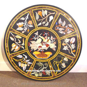 Pietra Dura Marble Inlaid Dining <b>Table</b> Tops - Product Image 1