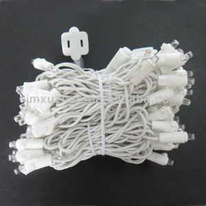 100L les lumières de Noël chaudes du blanc LED de l'UL 110V 10m 5MM ficellent le fil blanc - Product Image 1
