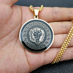 2018 Ultimo Disegno Dell'acciaio Inossidabile Dei Monili Dell'annata Lion Head <span class=keywords><strong>Ciondolo</strong></span> <span class=keywords><strong>Collana</strong></span> In Acciaio Inox - Product Image 3