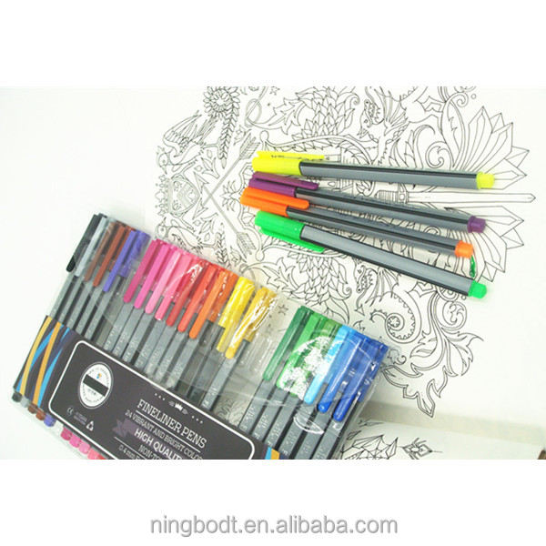 Плавное письмо цветные тонкие ручки с крышкой