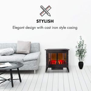 <span class=keywords><strong>Chimenea</strong></span> Eléctrica Grande con Efecto de <span class=keywords><strong>Llama</strong></span> Decorativa Negra de 3 Lados Panorama - Product Image 4