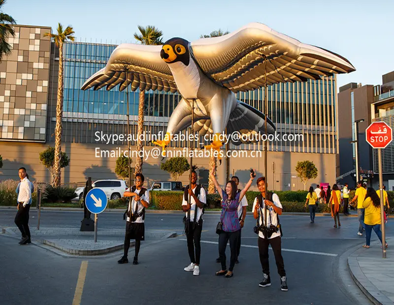 Parade Dekorasi Inflatable Eagle Model Pesta Acara Inflatable Falcon Balon untuk Dijual