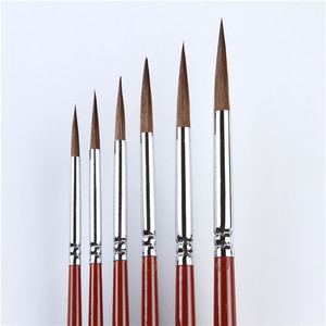 168 acuarela cepillo de la pintura de <span class=keywords><strong>arte</strong></span> <span class=keywords><strong>manual</strong></span> de suministro ronda de pelo de la comadreja cepillo de acuarela conjunto - Product Image 2