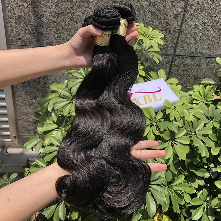 22 Years Factory XBL dyeable human hair bundles, raw human hair extension, virgin human hair bundles with closure set on sale