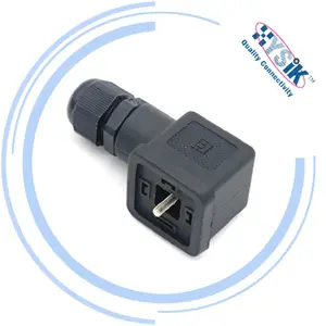 Mpm Zwart Din 43650 Vormen Een IP67 Plug Socket Magneetventiel Spoel Connector