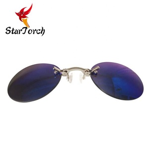 Mini lunettes de soleil rondes Hacker Empire Matrix <span class=keywords><strong>Morpheus</strong></span> lunettes de soleil sans monture UV400 mode Clip sur nez Vintage PC CE alliage miroir - Product Image 2