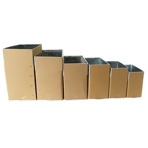 Caja de espuma plegable para embalaje de alimentos frescos, caja de espuma con aislamiento de cartón/papel de aluminio