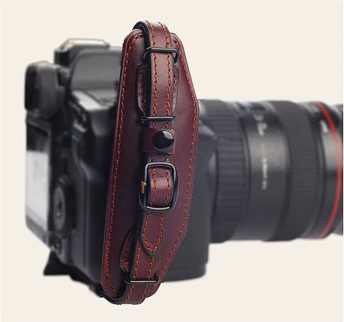 Boshiho customized leather camera hand grip elastic wrist strap