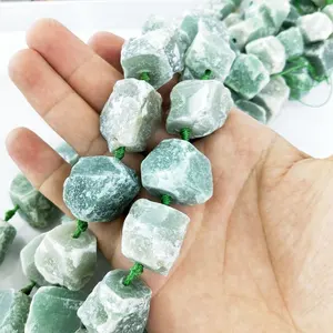 Đá Quý Tự Nhiên Nugget Đá Amazonite Thô/Mắt Hổ Vàng/Thạch Anh Tím Cốm Thô Không Đều Kích Thước Sợi Xấp Xỉ 13X18Mm ~ 15X20Mm