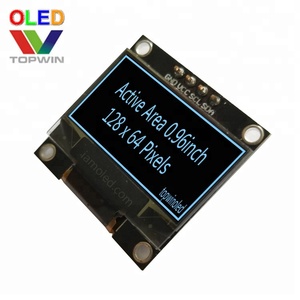 Topwin 0.96 ''0.96 inç 0.96 inç 128x64 piksel sarı ve mavi oled ekran modülü 4pin iic arayüzü TW28640960A 1306 pcb kartı - Product Image 6