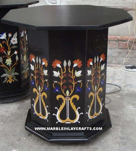 Marqueterie De marbre À Manger Table Stand - Product Image 1