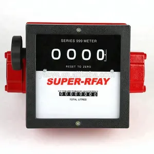 4 digit mechanical diesel fuel flow meter dispenser meter counter