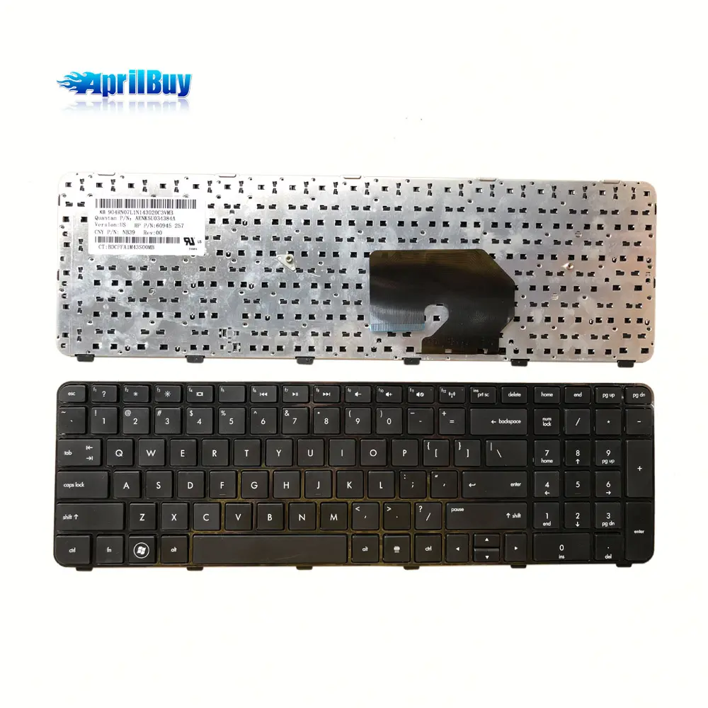 New HP Pavilion DV7-4000 DV7-5000 Series Laptop keyboard UK Layout Without Frame 