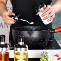 Botol Bumbu Kaca, Botol Pengocok Bumbu, Stoples Bumbu dengan Sendok dan Kuas