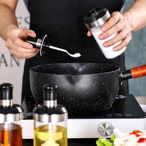 Bottiglia di <span class=keywords><strong>Vetro</strong></span> per Condimenti con Dosatore, Contenitore per <span class=keywords><strong>Spezie</strong></span> e Marmellate con Cucchiaio e Pennello - Product Image 2