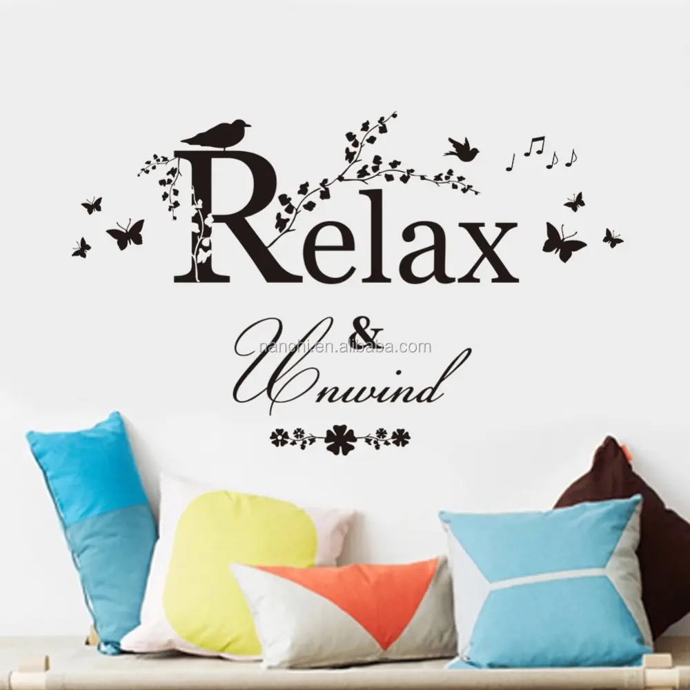 Relax quotes carved frame the sitting room the bedroom setting 3d modern home decoration pieces wall stickers