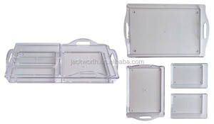 Embossed Acrylic Salad Bowl <b>Set</b> With Salad Server - Product Image 4