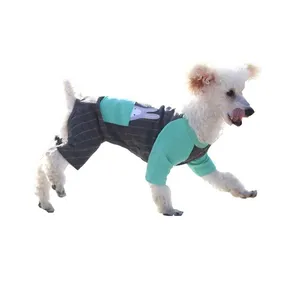 Pet dog clothes with four legs lightweight knitted comfy pet clothes for summer