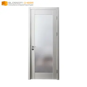 Exterior doors for hotels modern glass insert hdf wood flush door guangzhou china