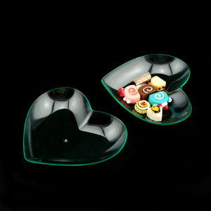 Plato suave con forma de corazón para postre, plato transparente para postre - Product Image 3