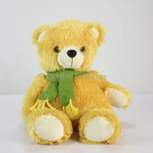 Teddybär Tier Plüschtiere gelb ausgestopfte Bären spielzeug mit Schal personal isierte Stofftier bären