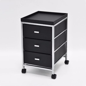 รถเข็นลิ้นชักโลหะ3ชั้นทำจากโลหะสีดำ - Product Image 2