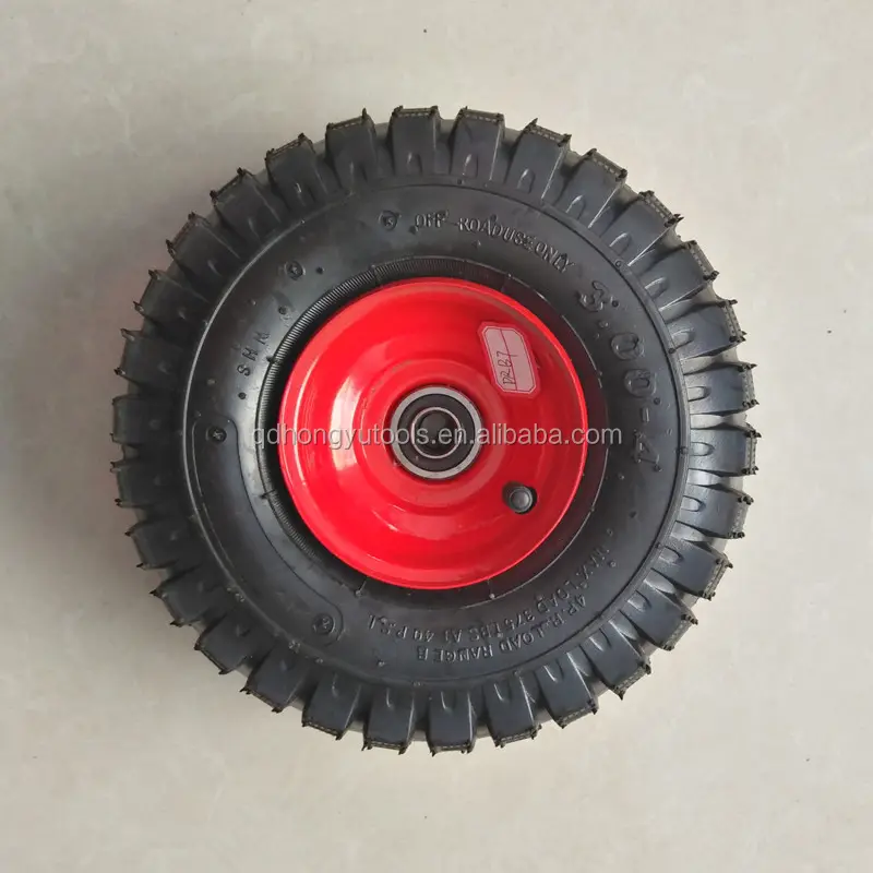 3.00-4 Off-Road Pneumatic inflatable rubber wheel