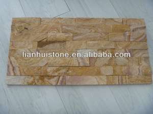 Amarelo da cultura da slate, pedra empilhada, painel da parede exterior - Product Image 2