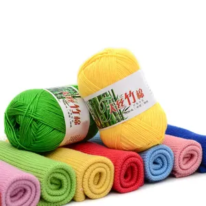 COOMAMUU Hot Sale Bamboo Cotton Yarn for Knitting Crochet Baby Hand Knitting Yarn