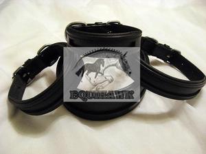 Fournisseurs et fabricants de colliers de chien de qualité supérieure en cuir noir véritable indien classique à canal vide d'Inde - Product Image 2