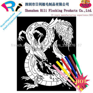 personnalisé velours floue affiches à colorier avec supertip marqueurs lavables - Product Image 1