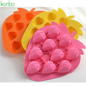 Dâu Tây Cá Nhân Tùy Chỉnh <span class=keywords><strong>Silicone</strong></span> <span class=keywords><strong>Ice</strong></span> Cream Khuôn <span class=keywords><strong>Ice</strong></span> <span class=keywords><strong>Cube</strong></span> Khay Khuôn - Product Image 3