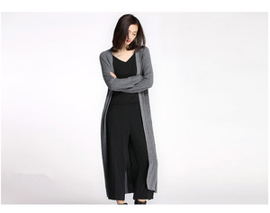 Hot Seller Long Pull Coat Cardigan tricoté en <span class=keywords><strong>laine</strong></span> et cachemire pour <span class=keywords><strong>femme</strong></span> pour le printemps et l'automne - Product Image 2