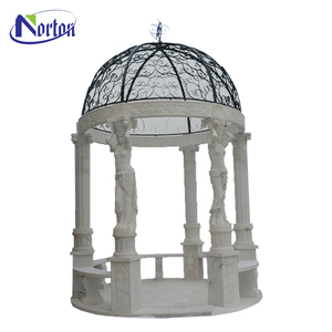 Gran Escultura de Lujo para Jardín Exterior, Estatua de Dama Tallada a Mano en Piedra Natural, Adorno de <span class=keywords><strong>Pilar</strong></span> para Gazebo con Techo Metálico - Product Image 4