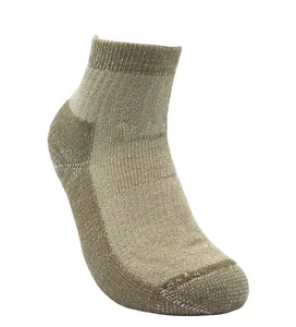 Chaussettes courtes de sport en laine mérinos de style classique kaki de haute qualité - Product Image 3