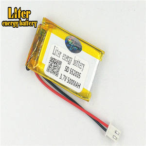 Plugue <span class=keywords><strong>2</strong></span>.5-<span class=keywords><strong>2</strong></span> P 3.7 V 552035 mah 500 bateria de polímero de Lítio recarregável bateria lipo para dispositivos bluetooth, skate, o jogador do jogo - Product Image 1