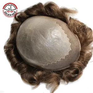 Top Quality Popular Base Design Mens Toupees For Sale, Super Thin Skin With Lace In Front Toupee