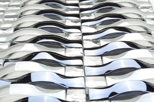 Beveled Glass Silver and Purple Beautiful Diamond <strong>Mosaic</strong> Mirror <strong>Tile</strong> <strong>Sheet</strong> - Product Image 5