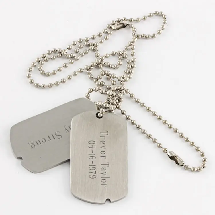 Bulk cheap etch logo dog tag custom metal engraved dog tag