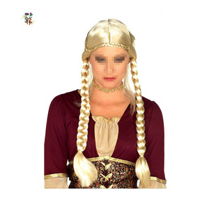 <span class=keywords><strong>Pas</strong></span> <span class=keywords><strong>cher</strong></span> <span class=keywords><strong>Blonde</strong></span> Couleur Renaissance Costume Synthétique Tressé Adulte Perruques HPC-1391 - Product Image 1