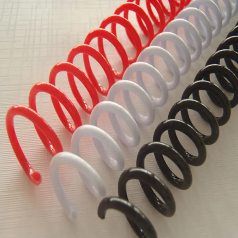 Rango completo de diámetro para marcador de espiral de plástico de 1/4 "-2", anillo de alambre de bobina de encuadernación en espiral de plástico