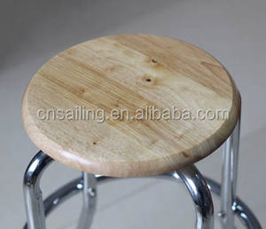 Promoción cromado plateado giratorio <span class=keywords><strong>taburete</strong></span> de madera - Product Image 2