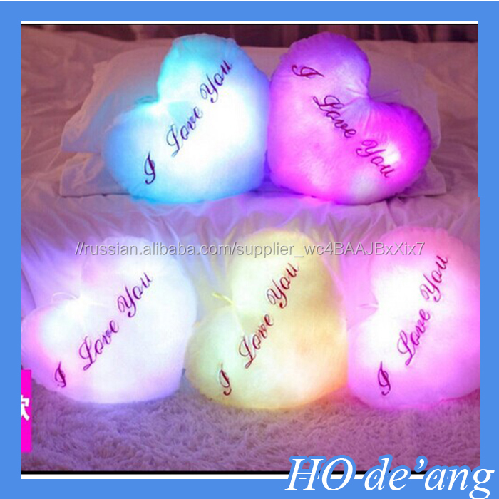 Hogift производитель рождество подушку / из светодиодов свет подушку / подарок музыкальный подушка