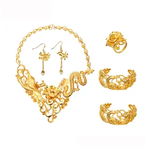 201804 xuping jewelry manufacturer china 24k gold plated women bridal luxury Wedding jewelry set