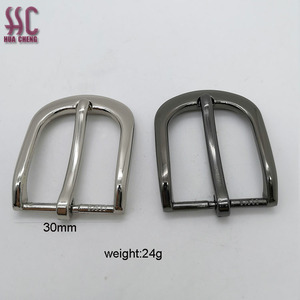 공장 직접 판매 저렴한 가격 좋은 품질 금속 핀 벨트 버클 30mm 크기 블랙 니켈 gunmetal 색상 - Product Image 1