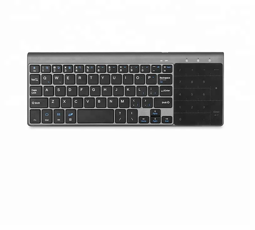 Best selling promotional price 58keys+Touch Pad Mini Ergonomics Keyboard OEM language logo layout slim comfort cordless teclados