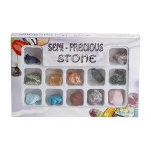 Stone Mixed Crystals Kit, Healing Chakra Nature Rocks Stones for Reiki Meditation