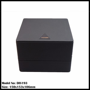 Caja de reloj de lujo para hombre, modelo 2017, con patrón de cuero y placas metálicas cosidas. - Product Image 2