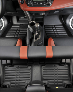 BORNSELLER <span class=keywords><strong>Vente</strong></span> flash Tapis de sol de <span class=keywords><strong>voiture</strong></span> en cuir de luxe Ensemble complet - Imperméable Antidérapant Écologique Épaisseur 5-9 mm Garantie 1 an - Product Image 2